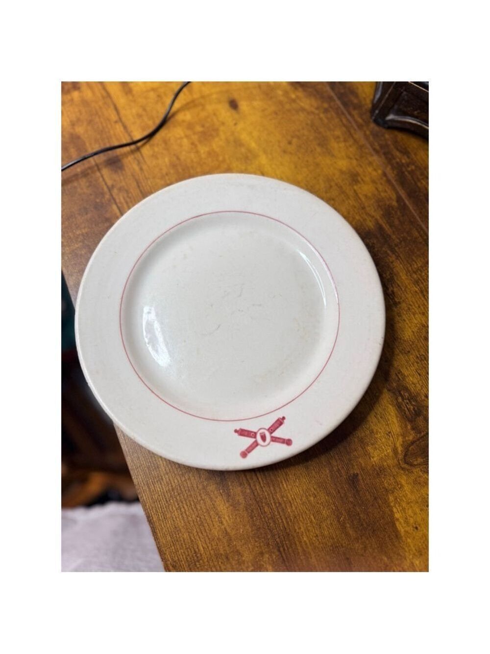 Mayer China, true ivory plate confederate ivory